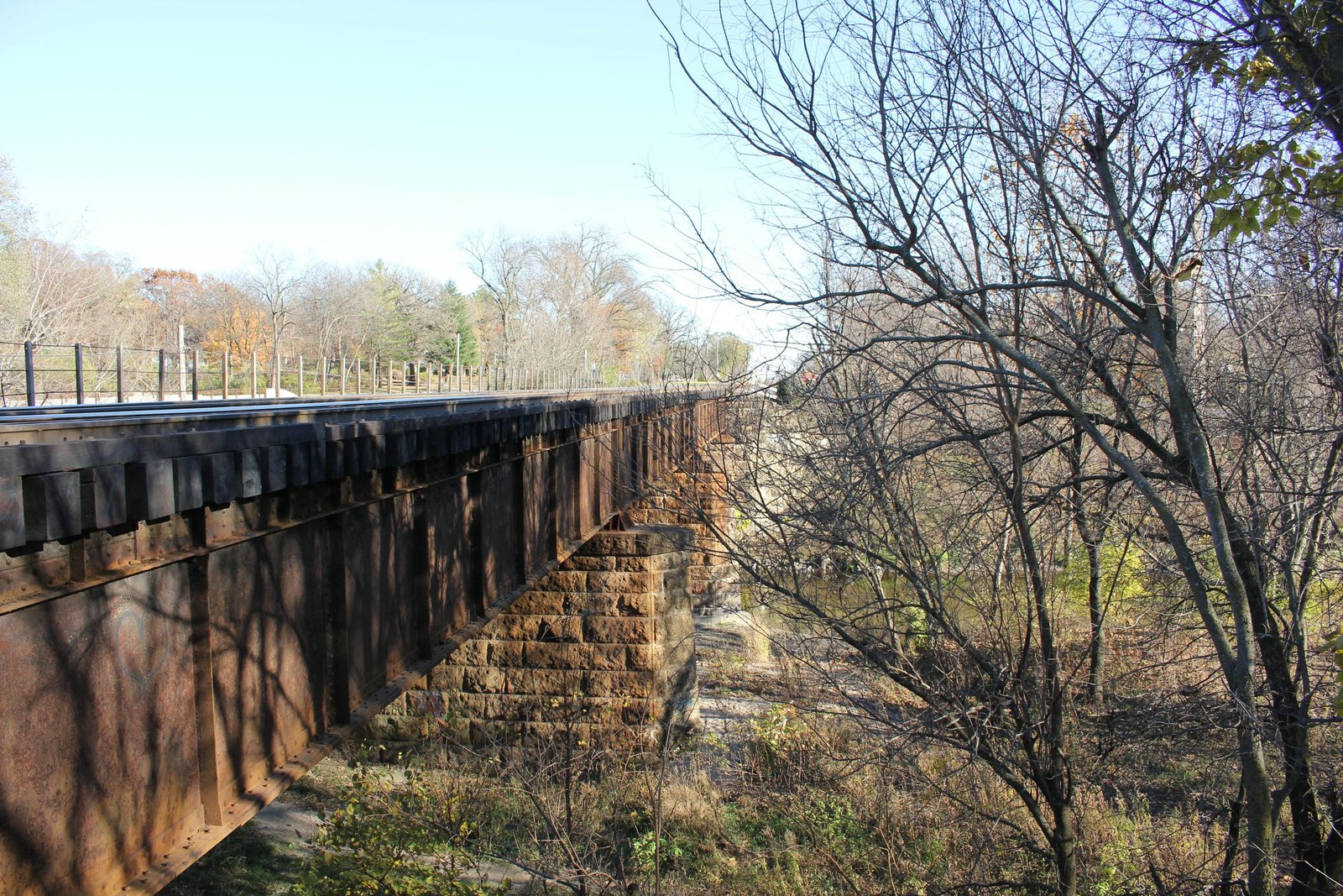 Looking east
